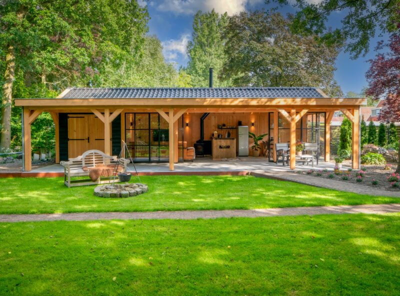 Modern tuinhuis 6 XXL Modern tuinhuis met open uitstraling