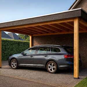 Carport met strak overstek